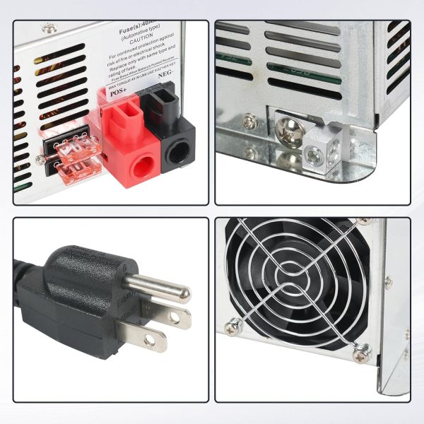 RV Power Converter RUIANOMG Compact Silver RNM‑S359-5