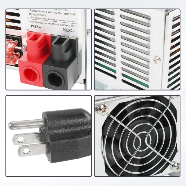 RUIANOMG RV Power Converter 75Amp Silver Box-5