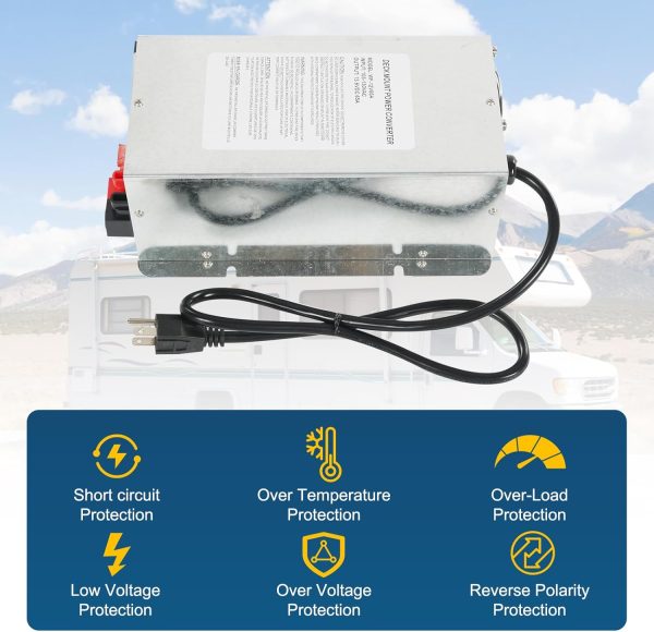 RV Power Converter RUIANOMG Compact Silver RNM‑S359-4