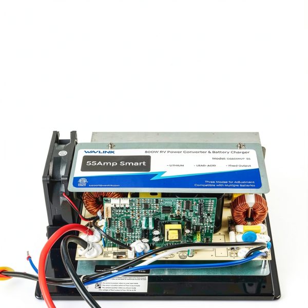 RV Power Converter WAVLINK GS800RVP-55 800W 55A Smart Cooling-3