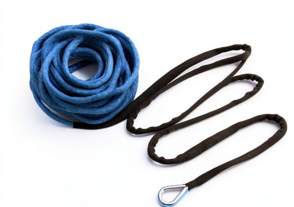 Synthetic Winch Line Cable 1/4" x 50ft 10000lb Ucreative Blue-1