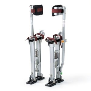 VEVOR Adjustable Aluminum Drywall Stilts 18''-30'' Silver Non‑Slip-0