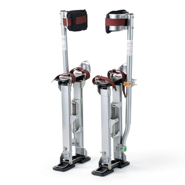 VEVOR Adjustable Aluminum Drywall Stilts 18''-30'' Silver Non‑Slip-0