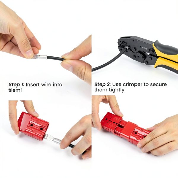 RED WOLF 175A Battery Quick Connector 2-4 AWG Plug - 2 pcs Red-7