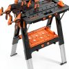 Pony Portable Folding Work Table 2-in-1 Sawhorse Workbench 31"W x 25"D-0