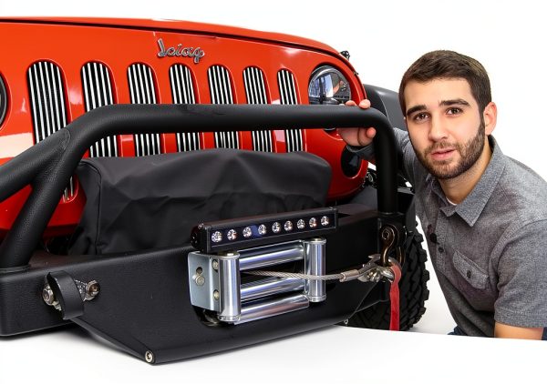 Winch Cover MUAKIOY Waterproof 8500-17500 Winches 21.5x9.5x7.5in-4