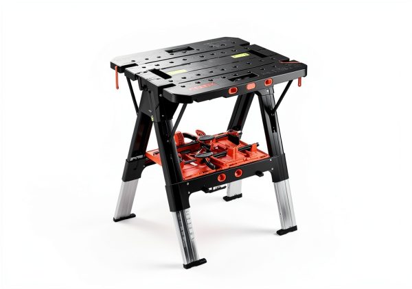 Pony Portable Folding Work Table 2-in-1 Sawhorse Workbench 31"W x 25"D-2