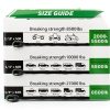 Synthetic Winch Rope Kit TYT 1/4" x 50' Green with Hook & Safety Strap-6